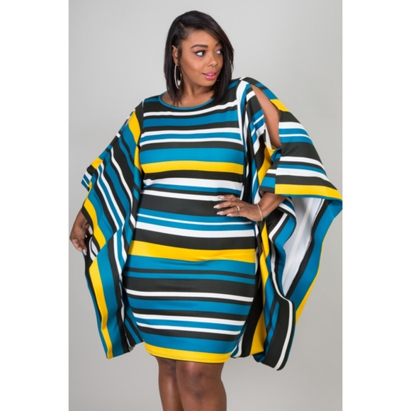 1X-3X PLUS SIZE TEALROUNDNECK SHOULDEE BAND SLEEVE - Picture 5 of 5